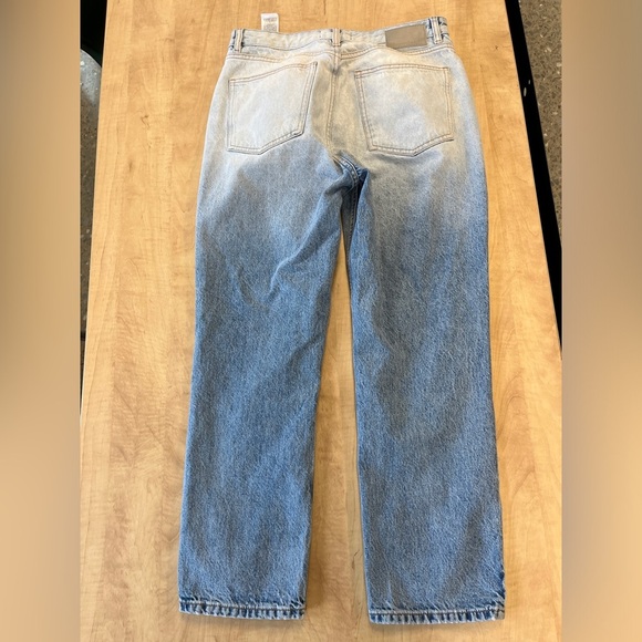 Desigual Straight Cropped Ombre Japanese Jeans 14 US Medium Light Wash - Picture 7 of 13